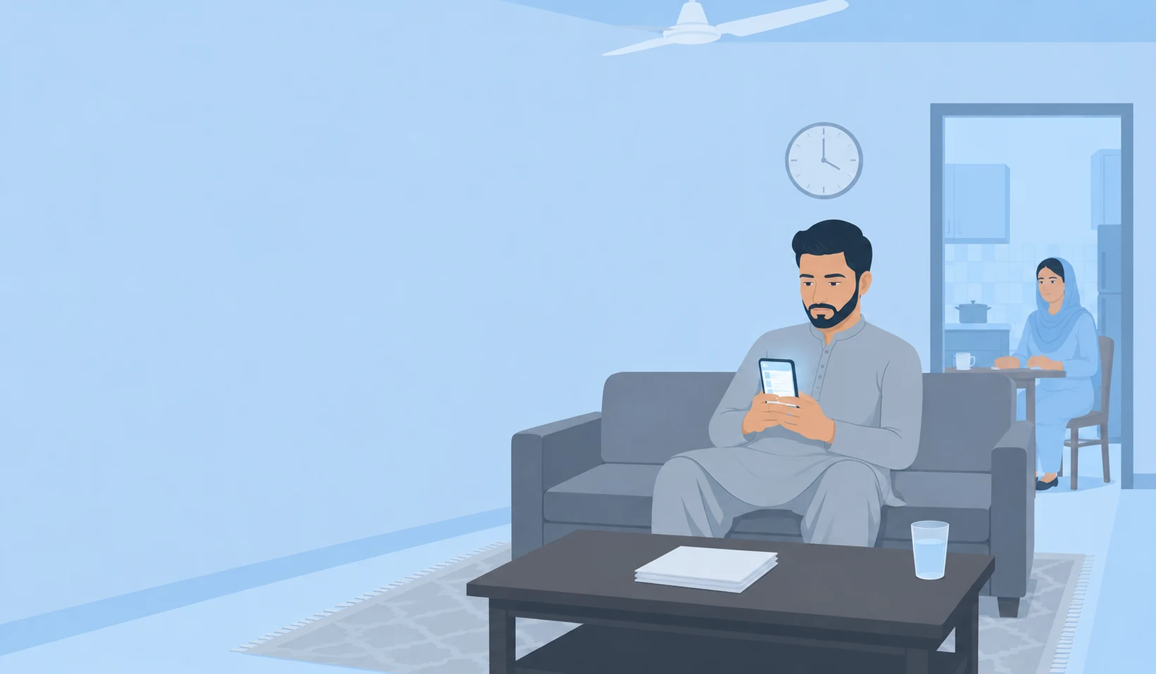 Wahi kamra, ab roshan — phone par wakeel mil gaya